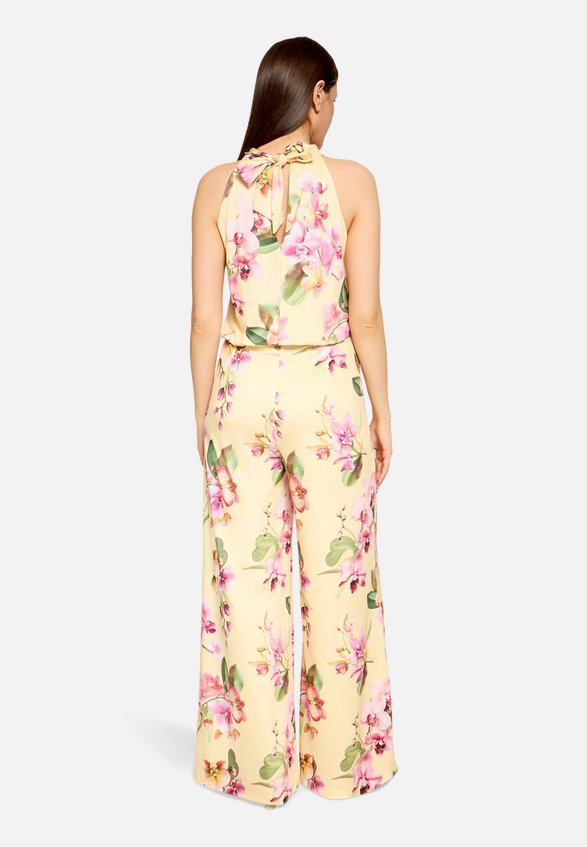 Jumpsuit mit Blumenprint / Modellfoto Rückseite