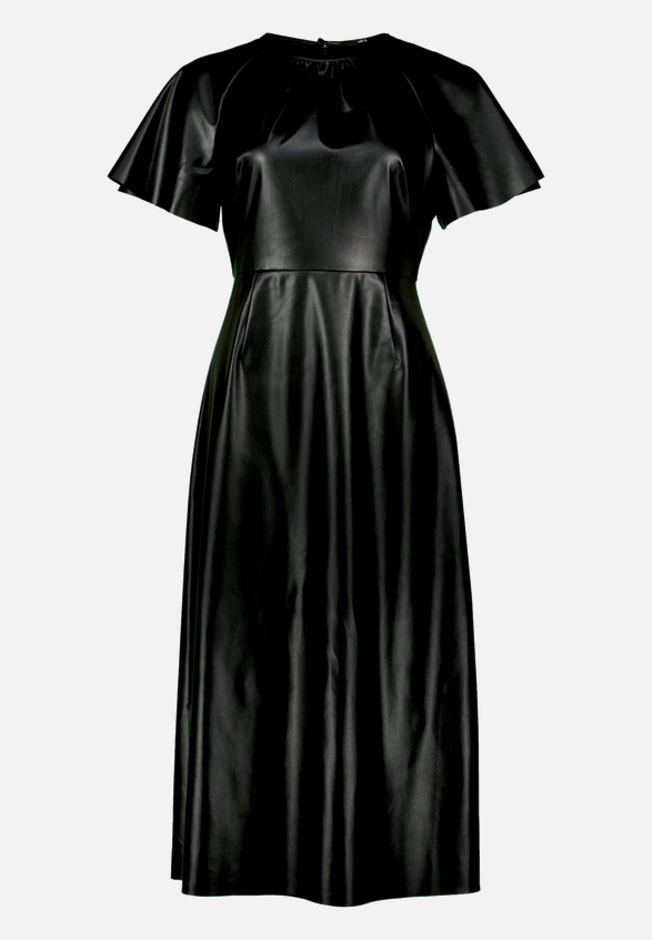 Midikleid in Lederoptik / Vorderseite