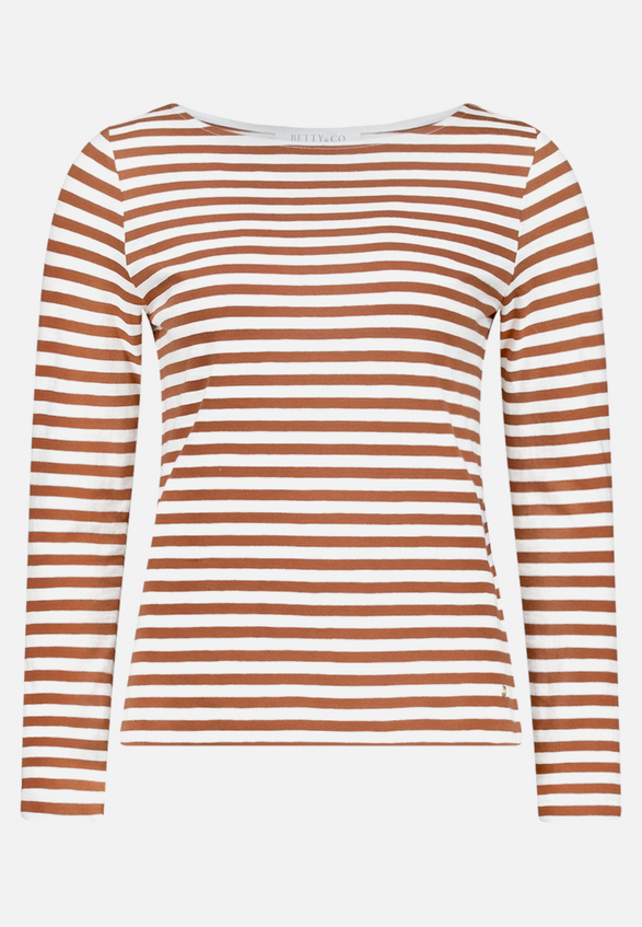 Ringelshirt mit U-Boot-Ausschnitt / Vorderseite