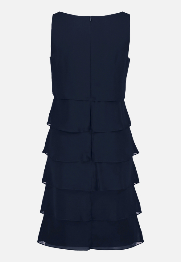 Cocktailkleid mit Volant / Rückseite