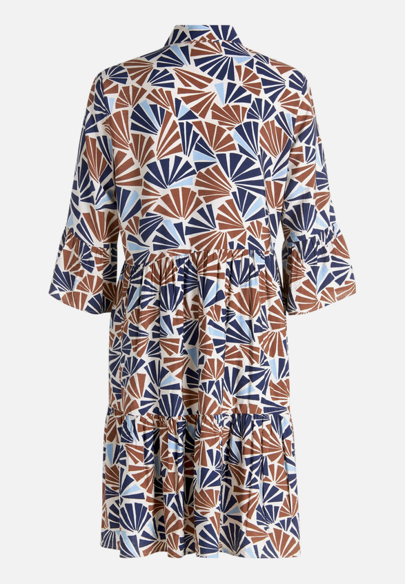 Stufenkleid mit Print / Rückseite