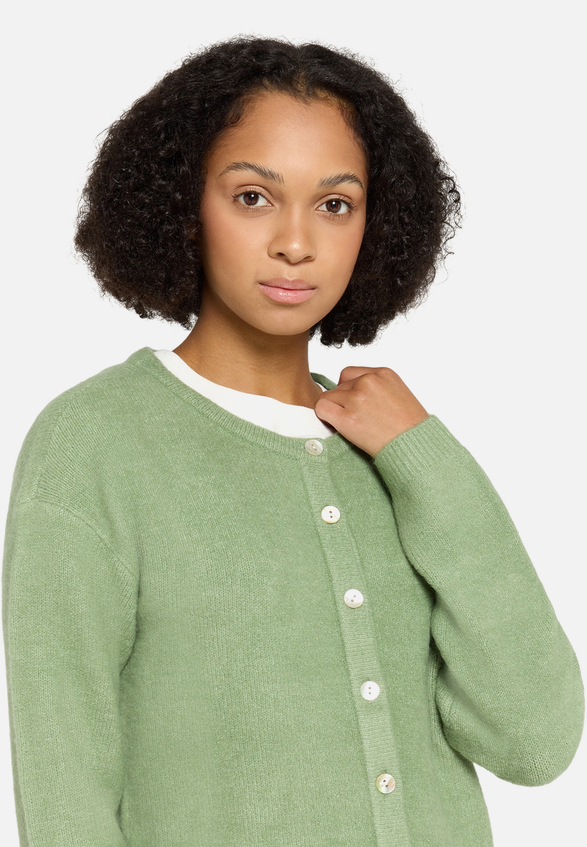 Strick-Cardigan mit Rundhalsausschnitt / Detailbild