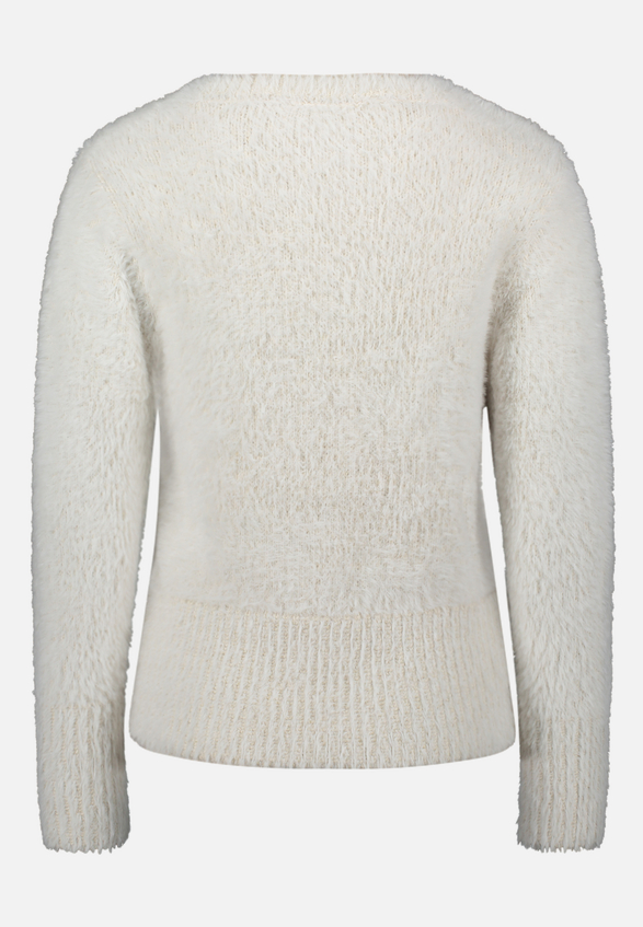 Strickpullover mit V-Ausschnitt / Rückseite