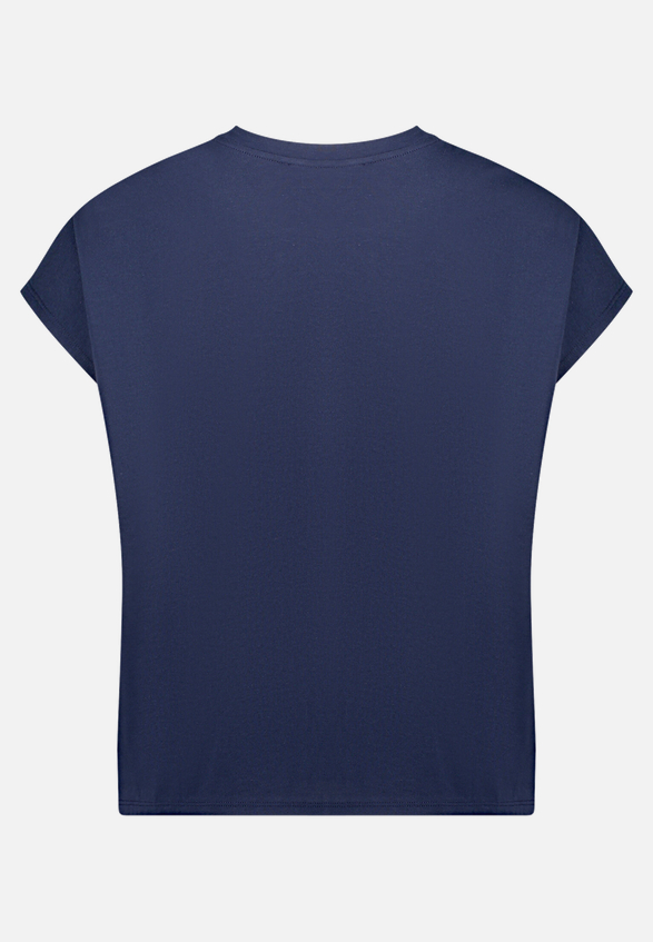 Patchwork-Shirt mit Raffung / Rückseite