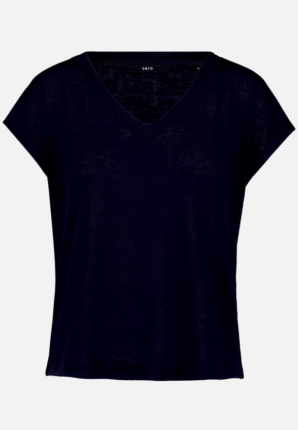 Basic-T-Shirt  mit V-Ausschnitt / Vorderseite