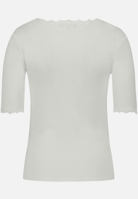 T-Shirt mit gerafftem Ausschnitt / Rückseite
