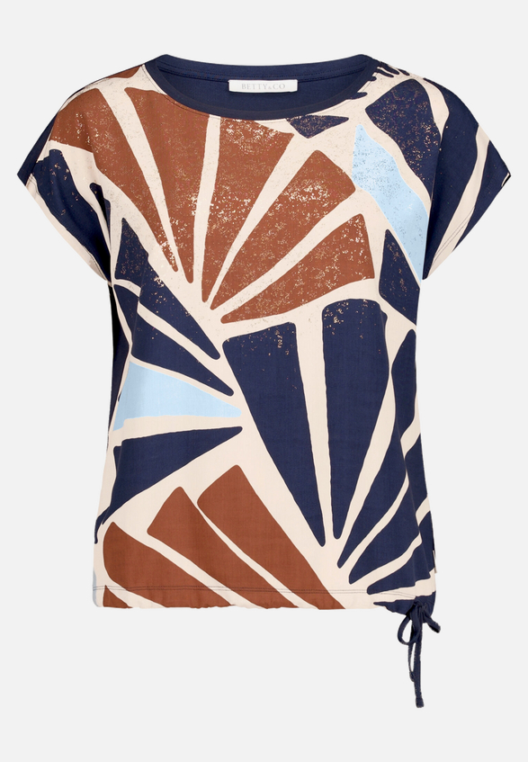 Patchwork-Shirt mit Print / Vorderseite