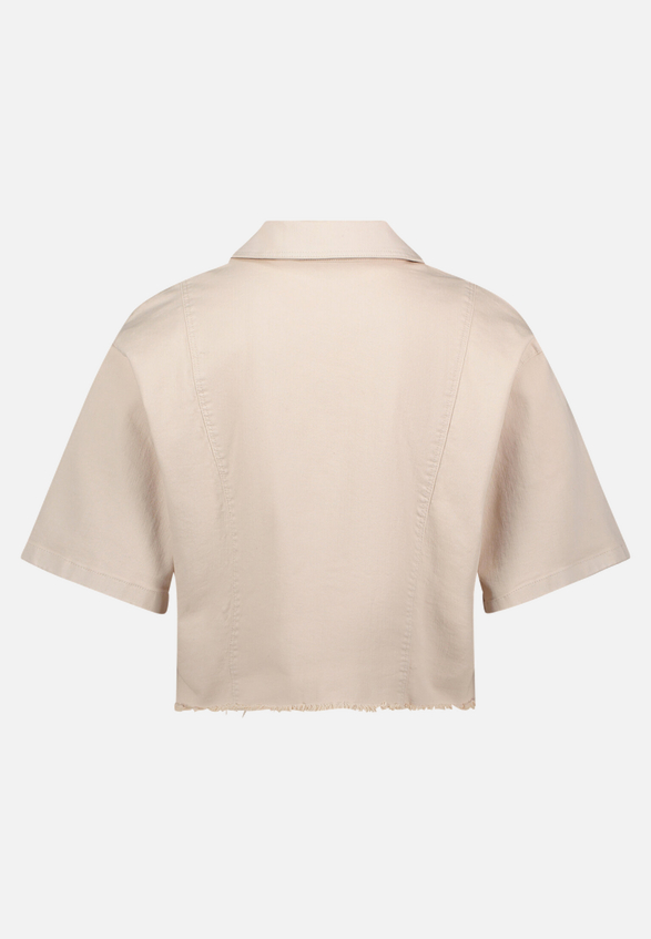 Jeansjacke kurzarm mit Knöpfen / Rückseite