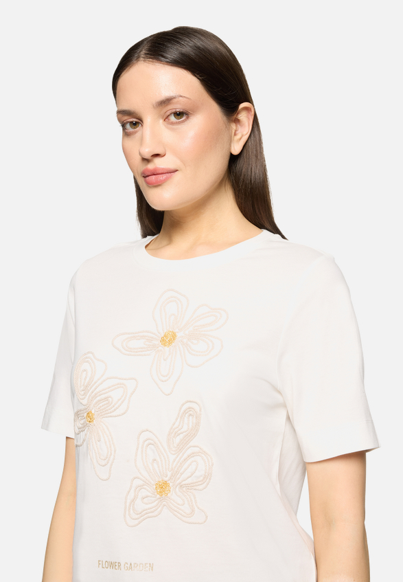 Baumwollshirt mit Rundhalsausschnitt / Detailbild