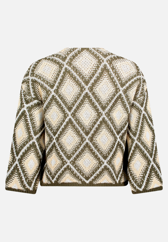 Strick-Cardigan mit Jacquard / Rückseite
