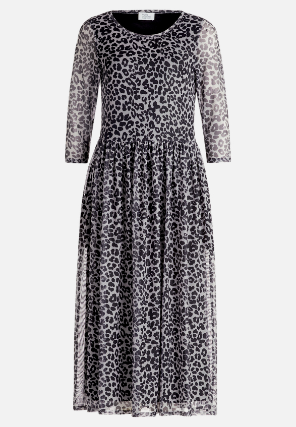 Maxikleid mit Leoprint / Vorderseite