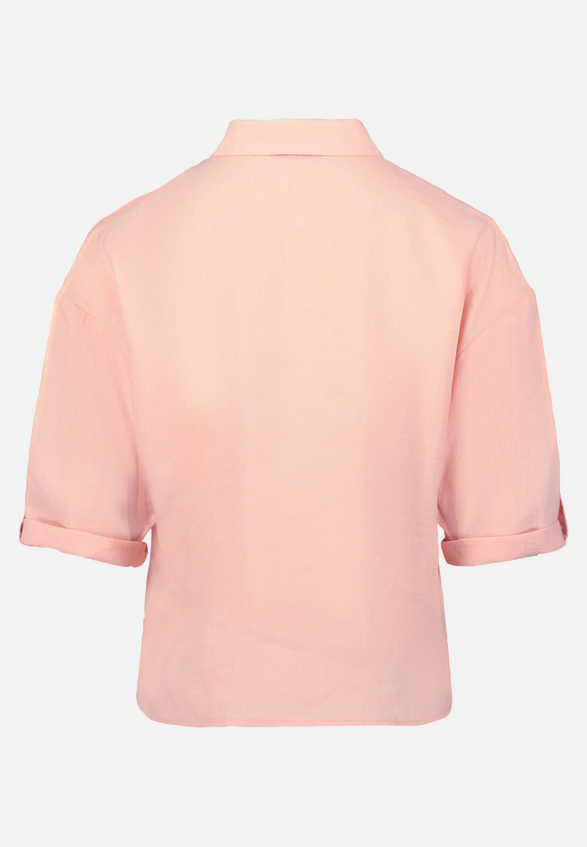 Leinenbluse mit Kragen / Rückseite