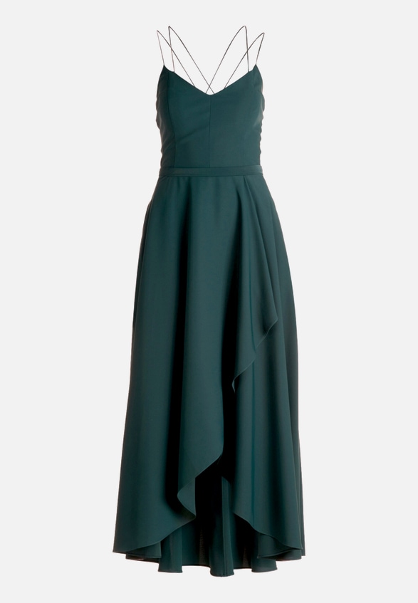 Abendkleid mit Volant / Vorderseite