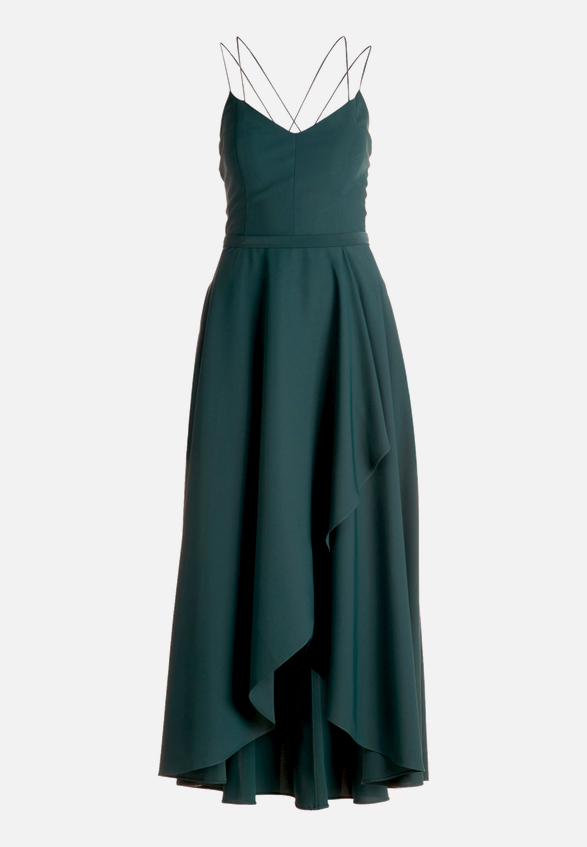 Abendkleid mit Volant / Vorderseite