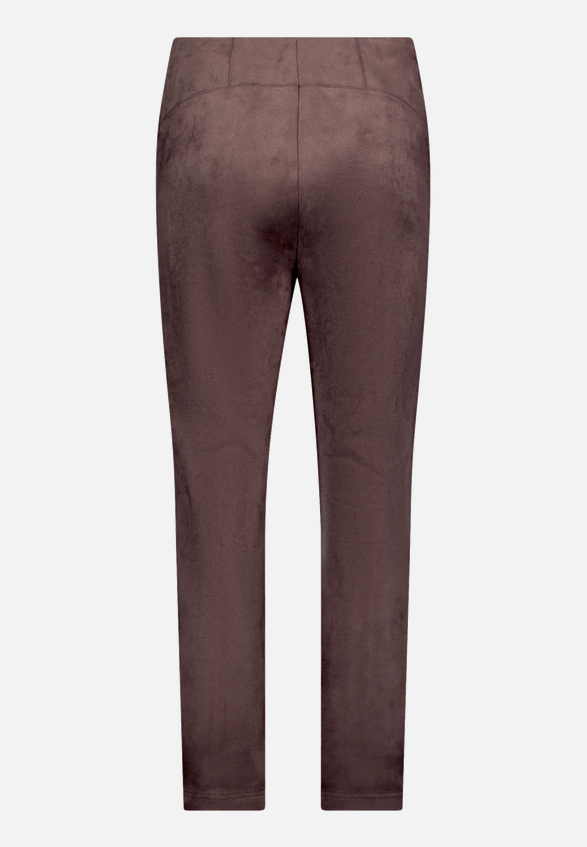 Kunstlederhose aus Velour / Rückseite
