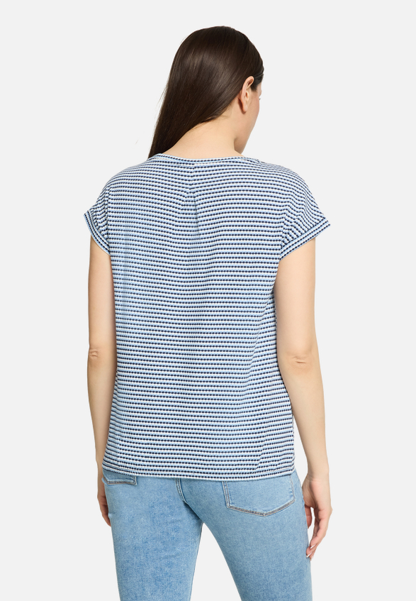 Casual-Shirt mit Gummizug / Modellfoto Rückseite