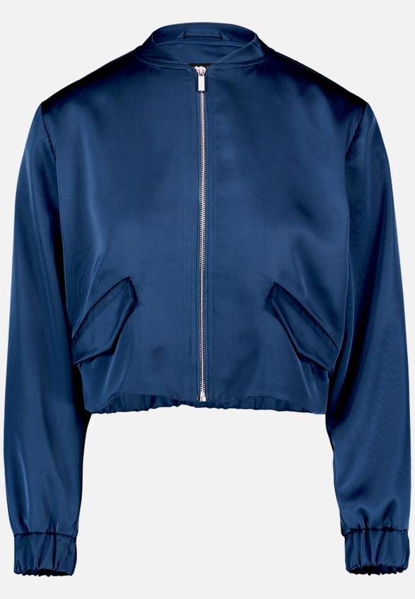 Satin-Jacke  mit Reißverschluss  / Vorderseite