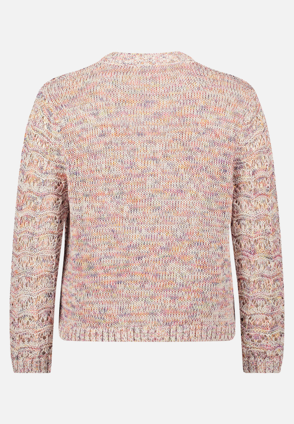 Strick-Cardigan mit Rundhalsausschnitt / Rückseite