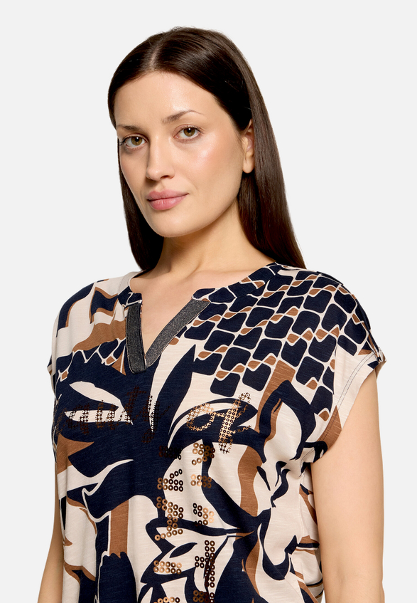 Print-T-Shirt mit Pailletten / Detailbild