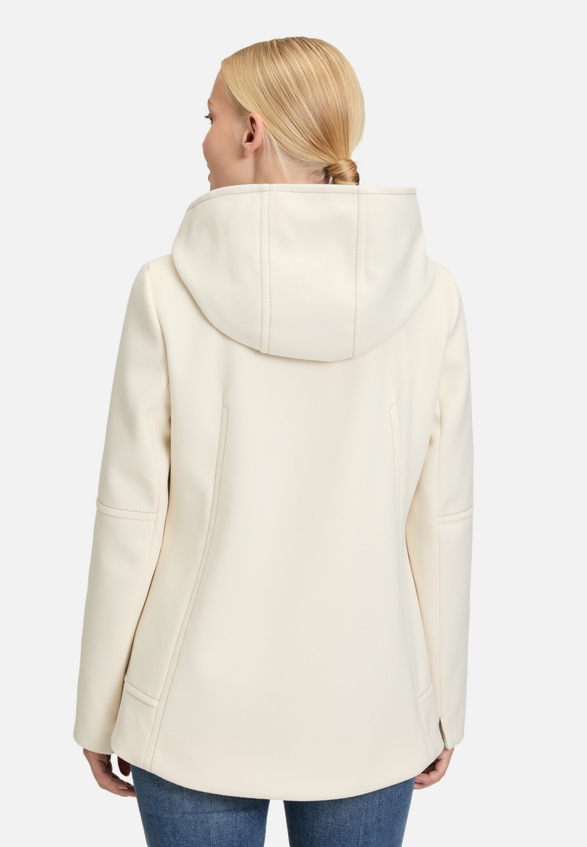 Winterjacke mit Kapuze / Modellfoto Rückseite