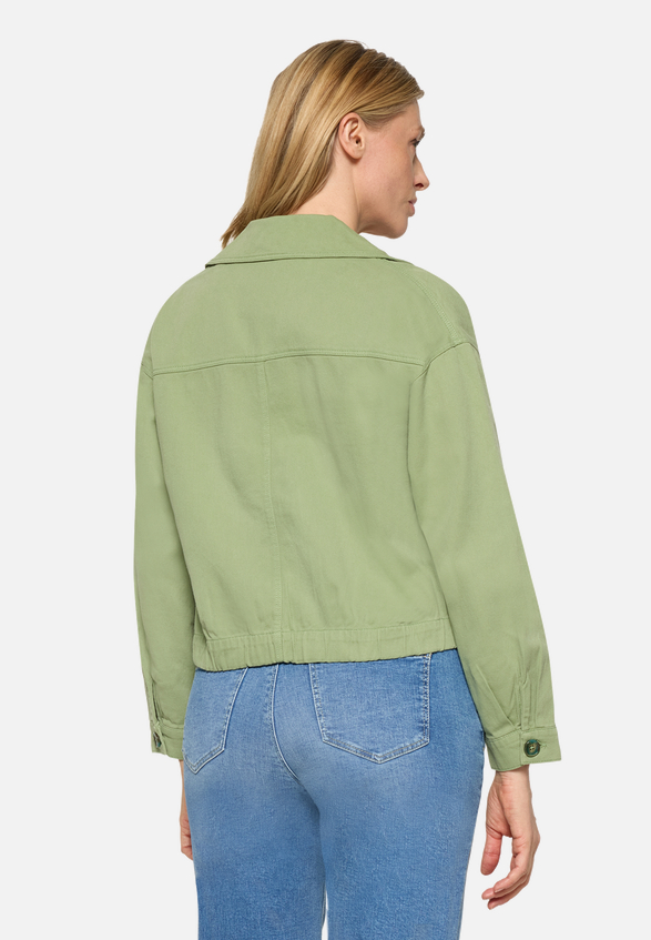 Casual-Jacke mit Reverskragen / Modellfoto Rückseite