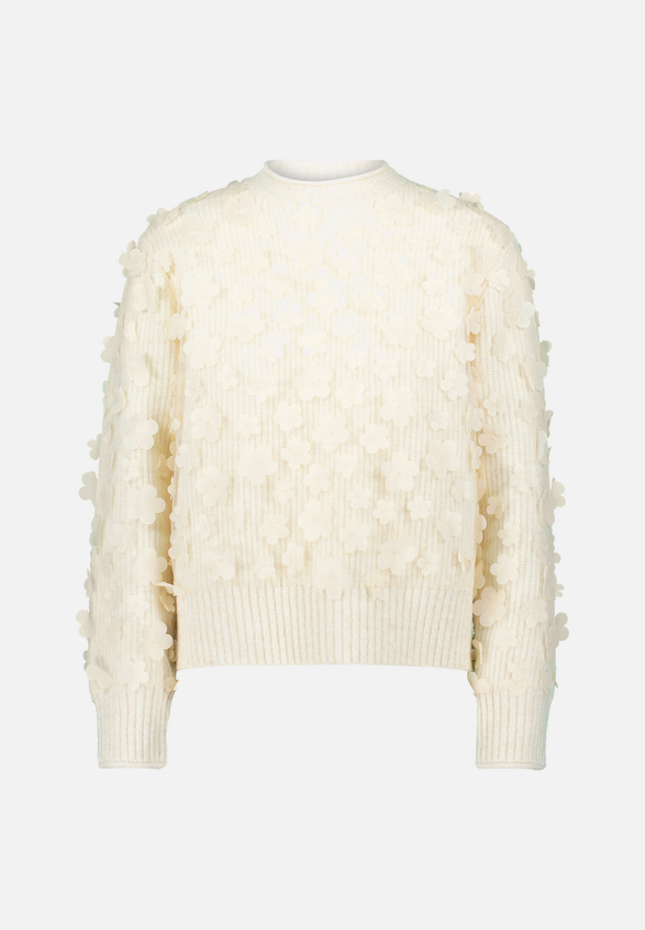 Pullover mit 3D Blüten / Vorderseite