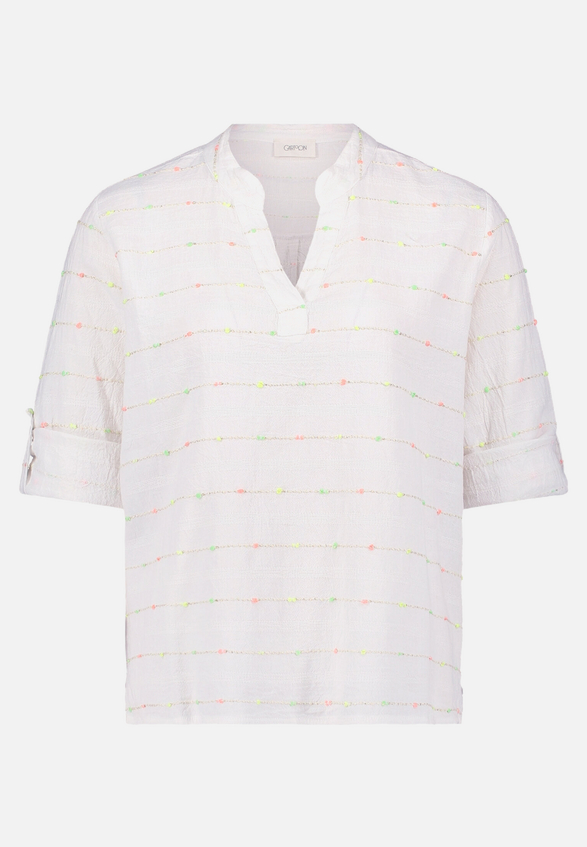 Casual-Bluse mit Lurexfaden / Vorderseite
