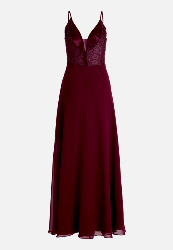 Abendkleid mit Stickerei / Rückseite