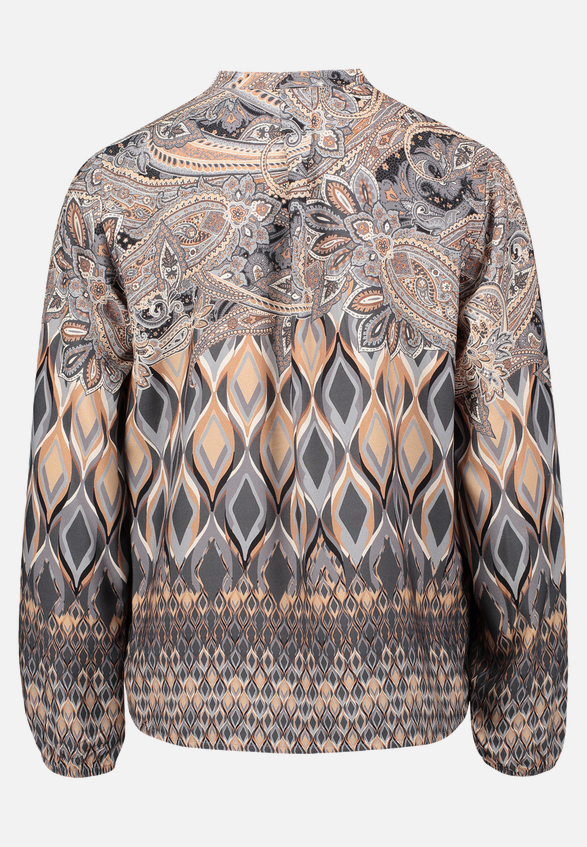 Longbluse mit Stehkragen / Rückseite