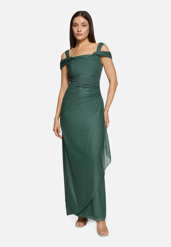 Abendkleid im Glitzer-Look / Modellfoto Vorderseite