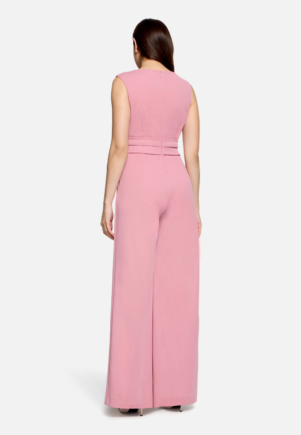 Jumpsuit mit weitem Bein / Modellfoto Rückseite