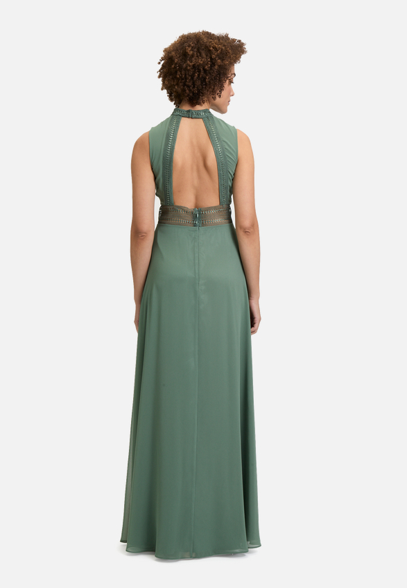Abendkleid rückenfrei / Modellfoto Rückseite