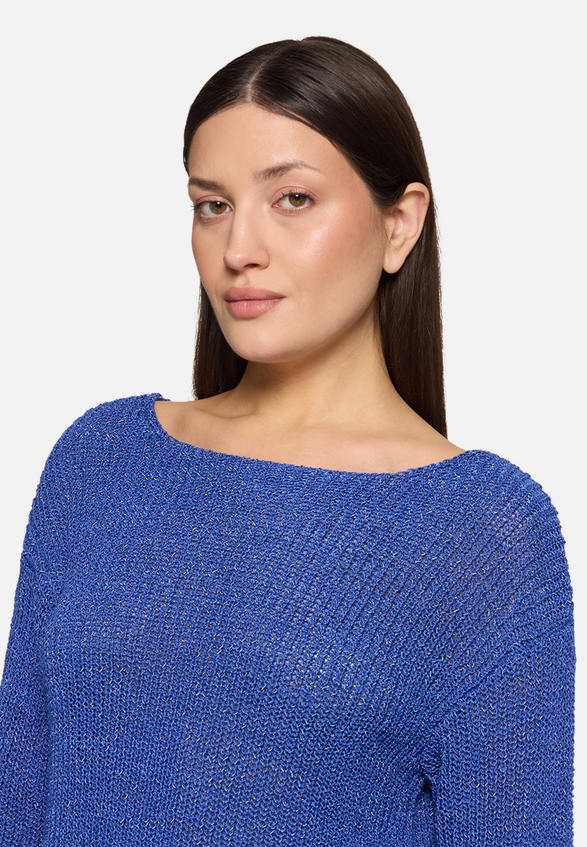 Basic-Strickpullover mit Rippenstruktur / Detailbild