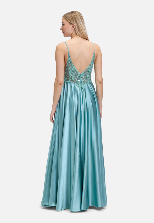 Abendkleid mit Placement / Modellfoto Rückseite