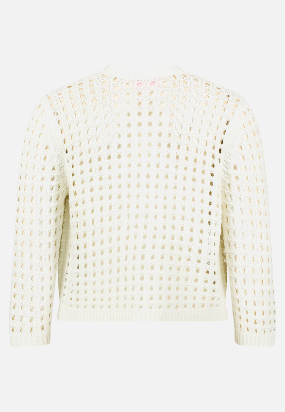 Casual-Strickjacke mit Effektgarn / Rückseite