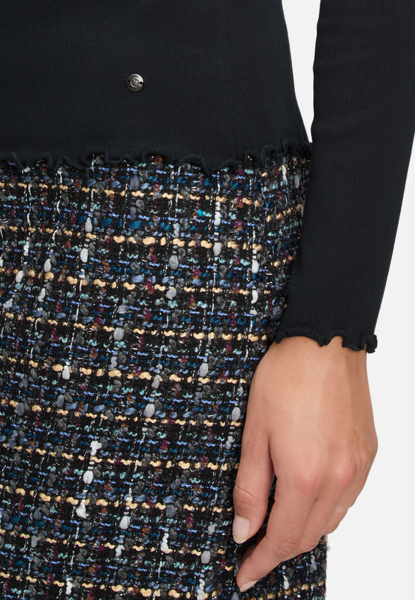 Langarm-Shirt mit Rippenstruktur / Detailbild