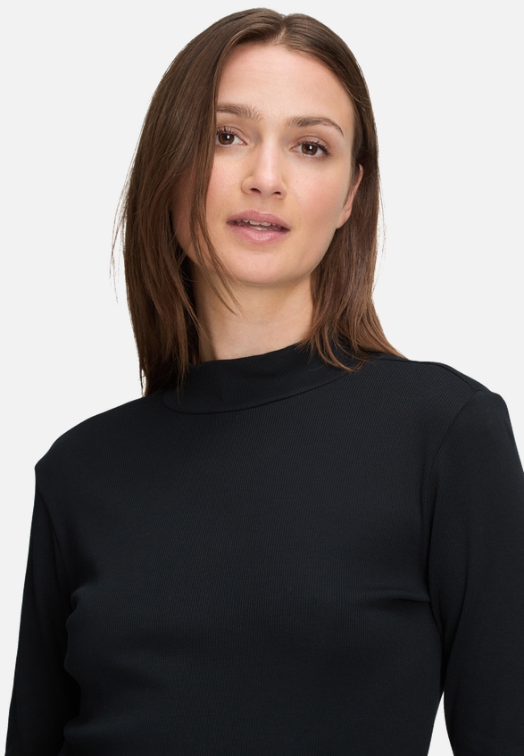 Langarm-Shirt mit Rippenstruktur / Detailbild