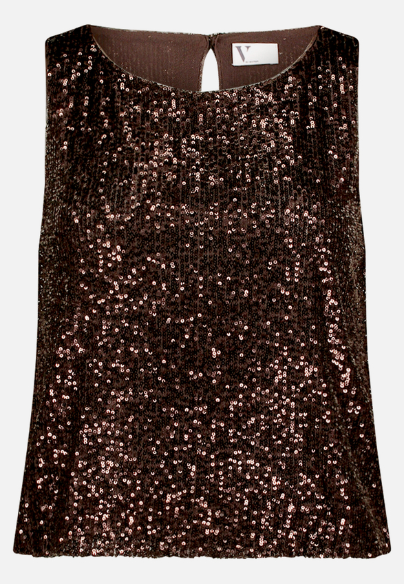 Pailletten-Top im Glitzer-Look / Vorderseite