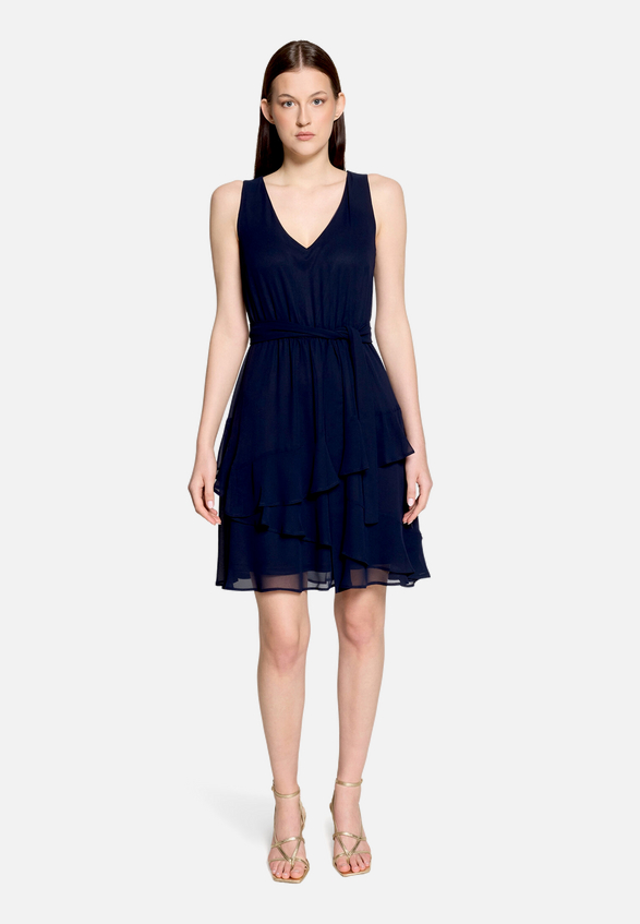 Cocktailkleid mit Volant / Modellfoto Vorderseite
