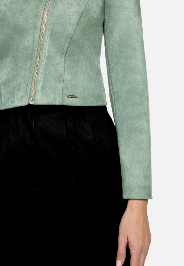 Bikerjacke mit Stehkragen / Detailbild