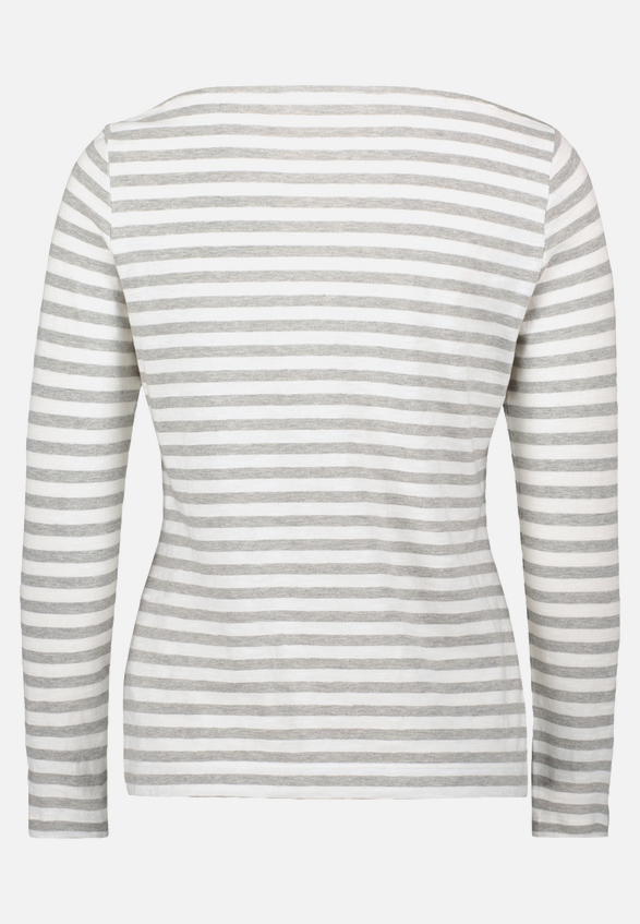 Ringelshirt mit U-Boot-Ausschnitt / Rückseite