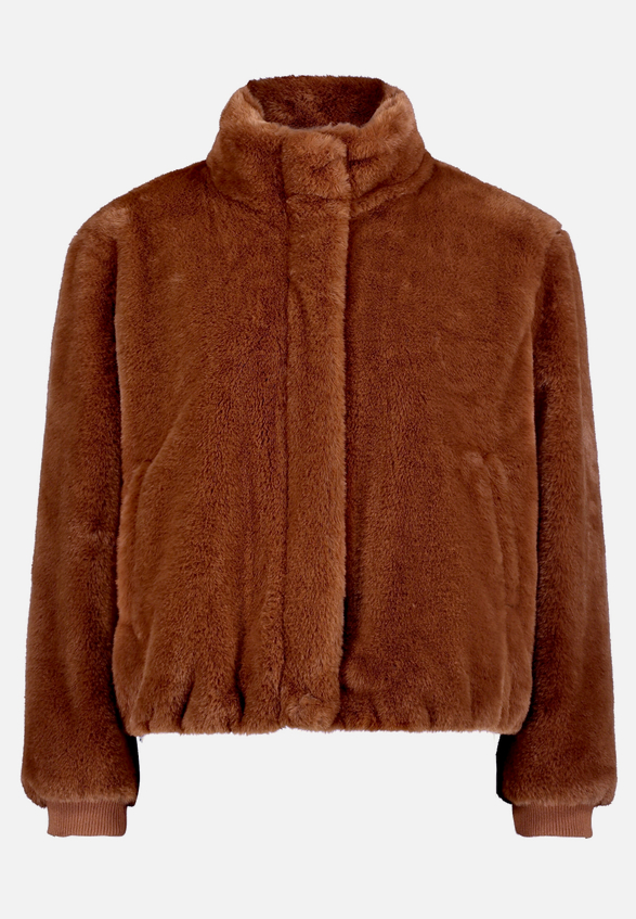 Kunstfell-Jacke mit Taschen / Vorderseite