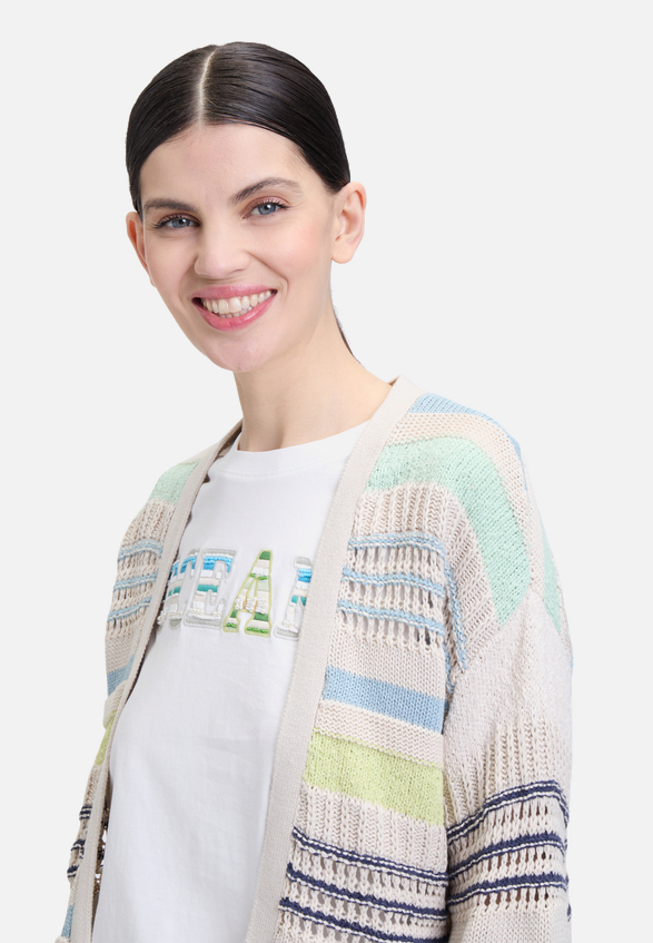 Strick-Cardigan mit Color Blocking / Detailbild