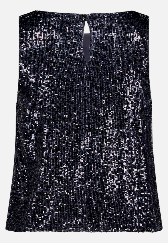 Pailletten-Top im Glitzer-Look / Rückseite