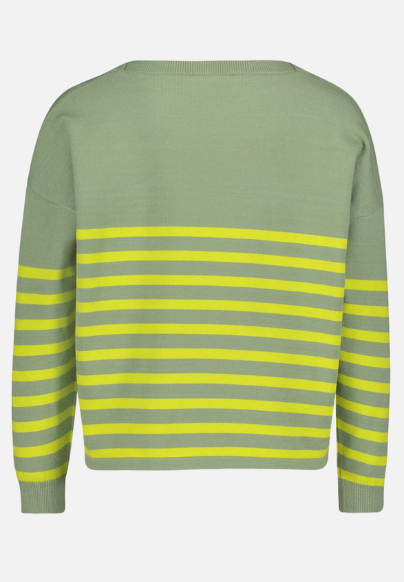 Strickpullover mit U-Boot-Ausschnitt / Rückseite
