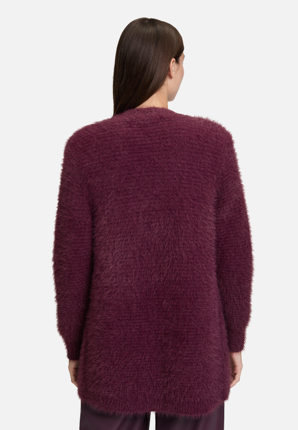 Strick-Cardigan ohne Verschluss / Modellfoto Rückseite