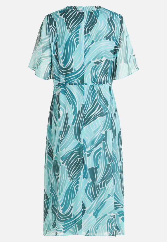 Chiffonkleid mit Flügelärmeln / Rückseite