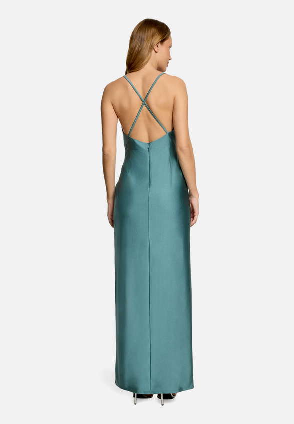 Abendkleid figurbetont / Modellfoto Rückseite
