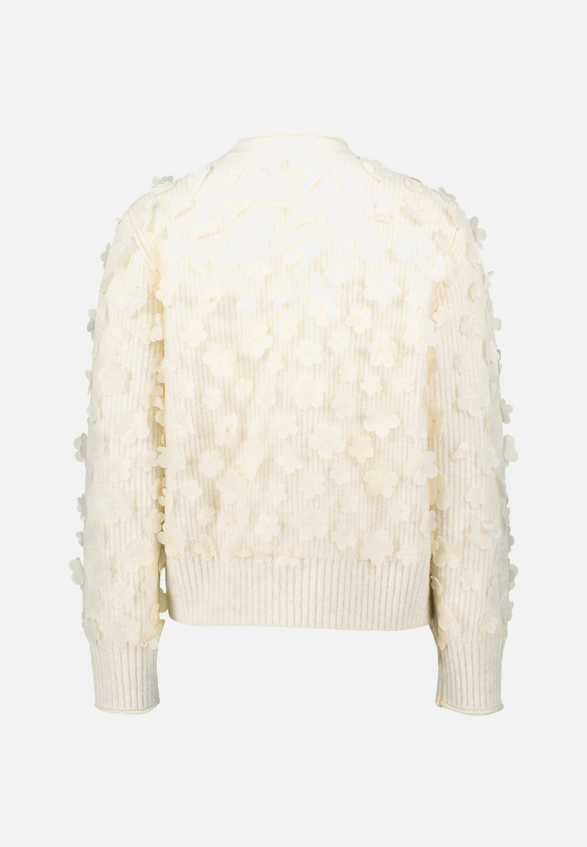 Pullover mit 3D Blüten / Rückseite