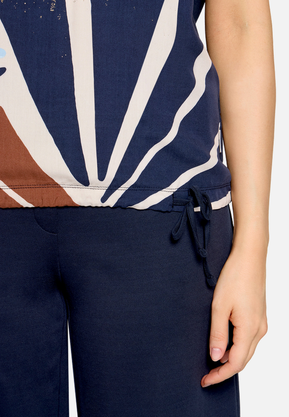 Patchwork-Shirt mit Print / Detailbild